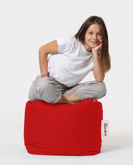 Atelier Del Sofa Square Pouf - Rojo Atelier Del Sofa Square Pouf - Rojo